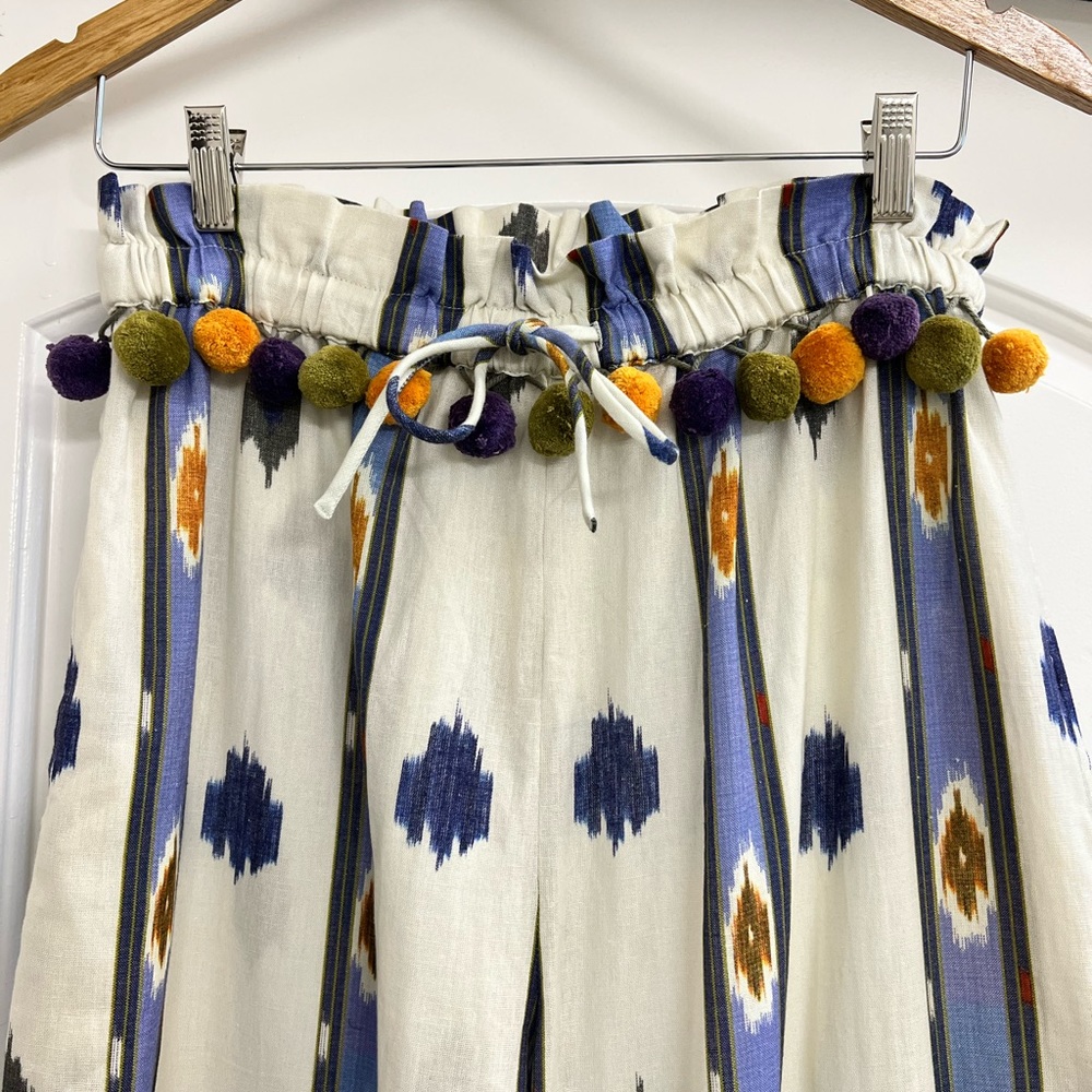 NWT Anthropologie Ollari Pom Pom Wide-Leg Pants - Picture 8 of 11